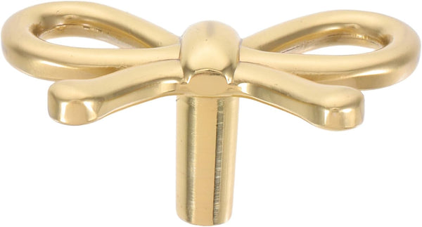 LIFKOME Brass Bow Tie Cabinet Handle Vintage Dresser Drawer Pull Decorative Closet Hardware