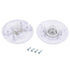 uxcell Inline Foot Pedal Push Button Switch - Round Lamp Light Foot Control ON-OFF Foot Switch (White)