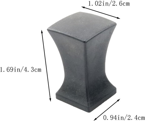 WELWIK 4PCS Black Plastic Pointed Cap Knob Lampshade Square Waist Ornament Lighting Accessories Suitable for Table