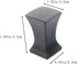 WELWIK 4PCS Black Plastic Pointed Cap Knob Lampshade Square Waist Ornament Lighting Accessories Suitable for Table