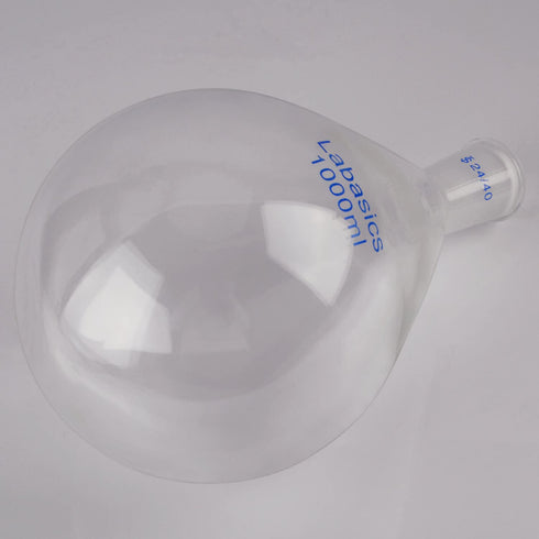 Borosilicate Glass Single Neck Recovery Flask, 1000 ml Rotary Evaporator Flask with 24/40 Outer Joint