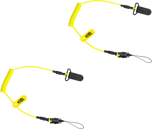 BearTOOLS Micro Coil Elastic Lanyard, Max Load 0.9kg, 50cm Tool Lanyard for Small Tools and Helmets (2-Pack)