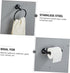 1Set Balacoo Black Towel Rack Accessory Stainless Steel Wall Mount Towel Ring for Bathroom Space Saving Design