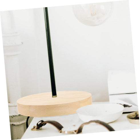 ABOOFAN Wooden Table Lamp Stand Natural Wood Base Lamp Wooden Base Bedside Lamp Round Lamp Base Solid Lamp Base Wooden Lamp Base for Lamp Repair Table Lamp Wooden Base Glass Solid Wood E27 by ABOOFAN