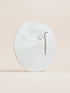 U Brands Round Magnetic Marble Print Dry Erase Board, 12" Diameter, Frameless, includes Magnet and Marker