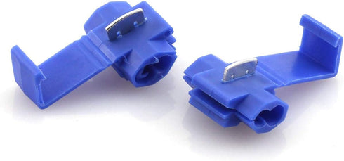 ZYAMY 100PCS Scotch Lock Quick Splice Wire Terminals - Cold Pressed Insulated Snap Lock Connectors for AWG 16-14