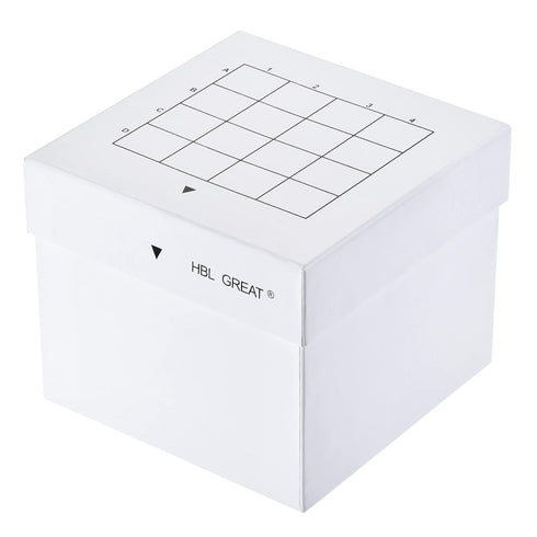 uxcell Centrifuge Tube Freezer Storage Box, 16 Places Cardboard Holder Rack for 50ml Microcentrifuge Tubes, White (2pcs)