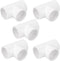 5-Pack 1-1/4" PVC Tee, 3 Way PVC Pipe Fittings Connector, Furniture Grade SCH40