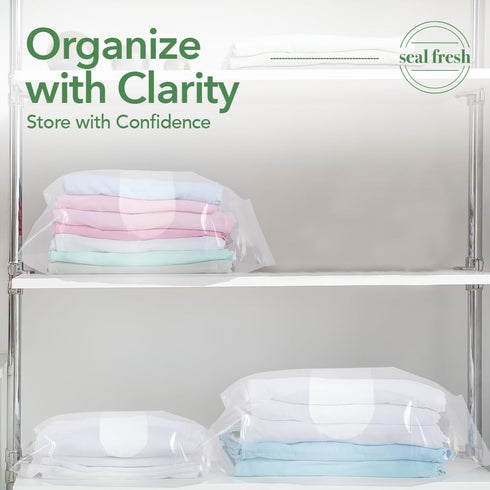 5 18" 24" (15 Count) Seal Fresh Gallon Large Plastic Storage Bags x Reusuable XXL Extra Large Heavy Duty Clear Jumbo