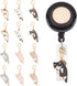 WEBEEDY 12 Pieces Enamel Badge Reel Charm - 6 Colors Cat Animal Badge Holder Charms for ID Card