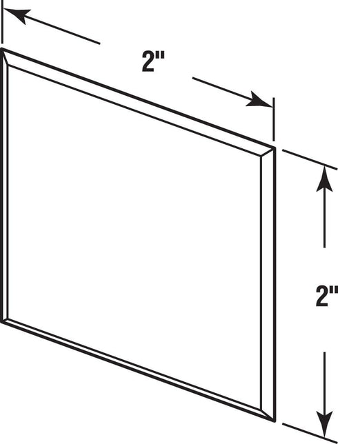Prime-Line MP10867 Wall Protector, 2 In. x 2 In. Squares, Rigid Vinyl, Ivory, 5 Pack