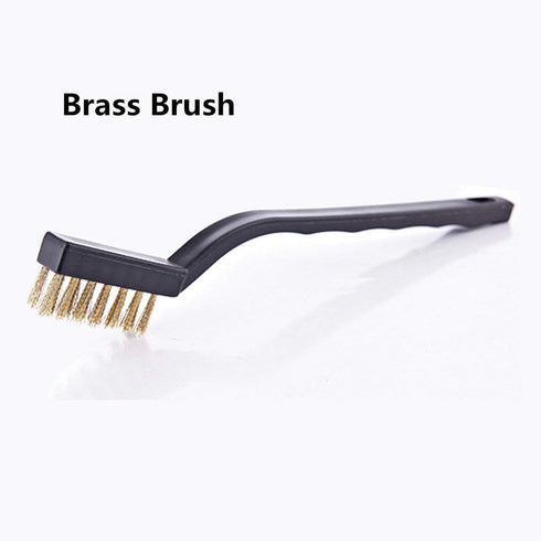 12PCS Mini Wire Brushes, Stainless Steel & Brass Brush Set for Automotive Cleaning & Rust Removal