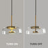 LBSQJ 6000K (8.85 1 Pack) Clear Glass Pendant Lights Kitchen Island Modern LED Pendant Light Fixtures Gold Finish