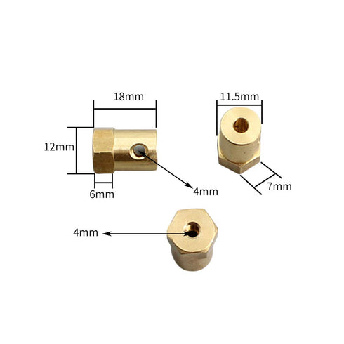 7mm Flexible Coupling Coupler Connector for Car Wheels Tires - Pack of 2