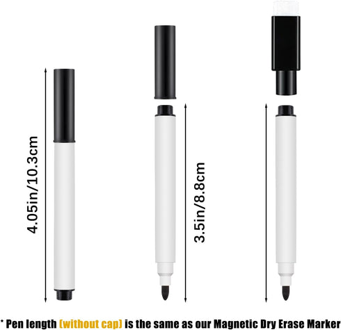 RETON 30 Pcs Dry Erase Markers, Mini Whiteboard Pens with Fine Tip for Classroom and Office