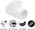 5-Pack 1-1/4" PVC Tee, 3 Way PVC Pipe Fittings Connector, Furniture Grade SCH40