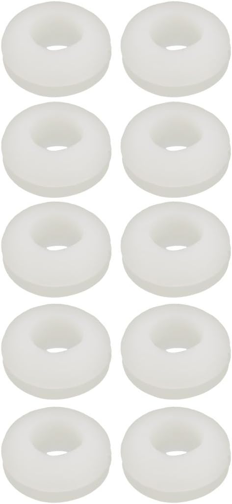 uxcell 10pcs 6mm Diameter Floor Lamp Pire Protection Coil Rubber Grommet White