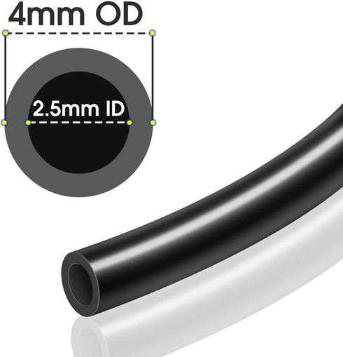 TAILONZ PNEUMATIC Black 4mm or 5/32 inch OD 2.5mm ID Polyurethane Air Hose Pipe Tube 10 Meter 32.8ft by TAILONZ PNEUMATIC