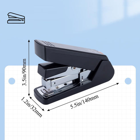 M&G Effortless Desktop Stapler, 50 Sheet Capacity, One Finger Stapling, Includes 1000 Staples and Staple Remover (Black)
