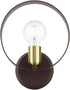1 9 11 Livex Lighting Light ADA Wall Sconce Bronze Finish with Satin Brass Finish Accents, x