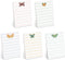Folk Butterfly Sticky Note Pad Set of 5 / 4" x 6" Pastel Whimsical Note Pads / 50 Sheets Each / Made in USA