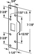 9476 1-1/4 7-7/8 Pack) Prime-Line U Maximum Security Latch Strike, In. x In., Steel, Chrome Plated (Single