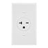 Maxxima 20A Single Receptacle Outlet, 2 Pack, 250 VAC Commercial Grade White Electrical Outlet for Renovations