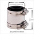 Flexible Pipe Coupling with Stainless Steel Clamps, Pipe Connector for PVC and Metal Pipes (2 inch/56mm-60mm)