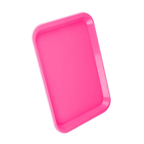 Plasdent 300FMS-6 9 5/8 6 5/8 7/8 Flat Tray Size F Mini Neon Pink X X