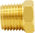 Joywayus 1/4" NPT Male Pipe Plug - Outer Hex Thread Socket Plug Brass Fitting (Pack of 5)