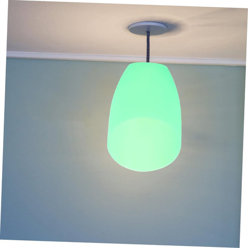 Amosfun Horseshoe Lampshade Elegant Inclined Plastic Lamp Cover for Floor and Table Lamps Green Opening Soft Light