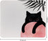 Personalized Black Cat Mouse Pads for Home Office, Mid Century Modern Minimalist Design, 9.5x7.9 inches