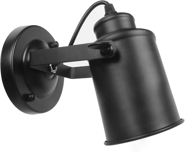 Industrial Track Lighting Ceiling Spotlight, Matt Black Vintage Wall Mount Lights, Rotate