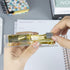 Yellow Gold Mini Stapler with Clear Acrylic Body, 18 Sheets Capacity, Cute Stapler for Office, School