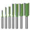 7pcs 1/4" Shank Tungsten Carbide Double&Single Flute Straight Dado Router Bit Set,