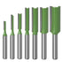 7pcs 1/4" Shank Tungsten Carbide Double&Single Flute Straight Dado Router Bit Set,