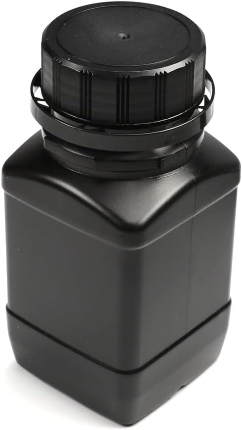 Othmro 250ml Plastic Lab Chemical Reagent Bottles, 5pcs Square Wide Mouth Storage Container with Anti-Theft Cap