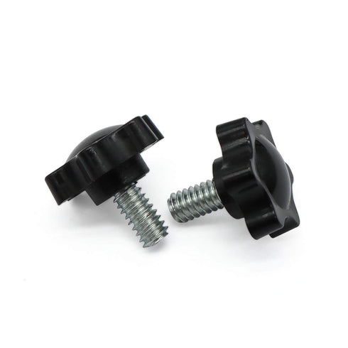 Aiwaiufu 1/4"-20 Threaded Knurled Thumb Nuts, Black Knobs Clamping Screws, Grip Knob Screw, 10 Pieces