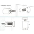 Sign Standoff 1/2" x 3/4" - Solid Aluminum Screws Mounting Hardware for Glass Panel, Pack of 4