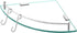 KES Glass Corner Shelf Bathroom Shelf Tempered Glass with Rail SUS 304