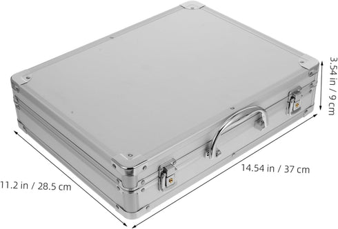 Toolbox Uonlytech Portable Alloy Organizer with Lock Shockproof Travel Case for Tools Gadgets Medicine Large Capacity