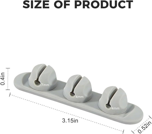 TFZUJDS Magnetic Silicone Cable Clips with No-Residue Strong Adhesive Desk, Under-Desk, Nightstand, Wall, Car, Office
