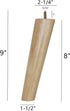 Legs(8" Set 4) WEICHUAN Solid Rubber Wood Replacement Sofa Couch Chair Ottoman Loveseat Coffee Table Cabinet Furniture