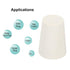 MECCANIXITY Rubber Tapered Plug 15mm to 20mm Solid Test Tubes Bungs, White, 12 Pieces