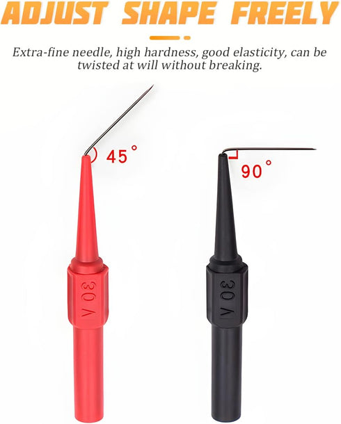 2PCS Insulation Wire Piercing Probes, Non-Destructive Pin, Bendable Needle for Automotive Diagnostic Test Repair Tools