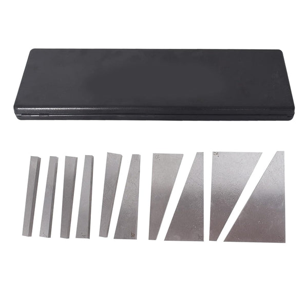 Angle Block Set 1-30 Degree Machinist Tools, 10 Pack Set for Lathes Milling Ground Gauge Calibration