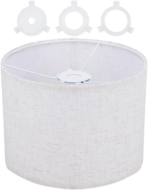 BENECREAT Beige Drum Lampshade, 10.2" Top x 10.2" Bottom x 7.5" High
