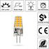 10 Pack G4 LED Bulb 3W, 12V, 20W G4 Halogen Equivalent, Warm White 3000K, JC G4 Bi-Pin Base, Not Dimmable