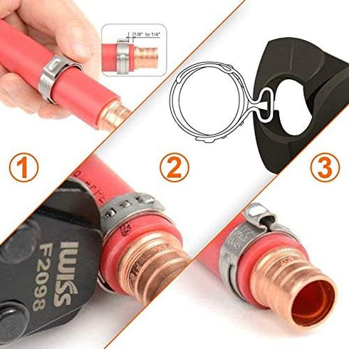 9 Inch Ear Clamp Pliers Tool, Carbon Steel Single Ear Clamp Pincer, Crimping Tool, Nail Puller, Upgrade