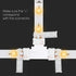 LightingWill 2 Pin LED Strip Light Connector Kit, 10mm Solderless Adapter Set for 5050 5630 Single Color